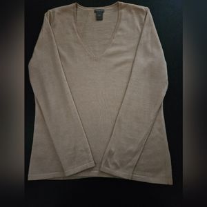 Ann Taylor Merino Wool Blend Tan Top - NWOT - Size L